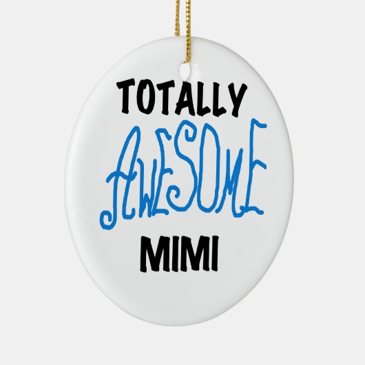 全く素晴らしいMimi青のTシャツおよびギフト セラミックオーナメント (右)