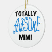 全く素晴らしいMimi青のTシャツおよびギフト セラミックオーナメント (左)