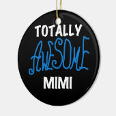 全く素晴らしいMimi青のTシャツおよびギフト セラミックオーナメント (左)