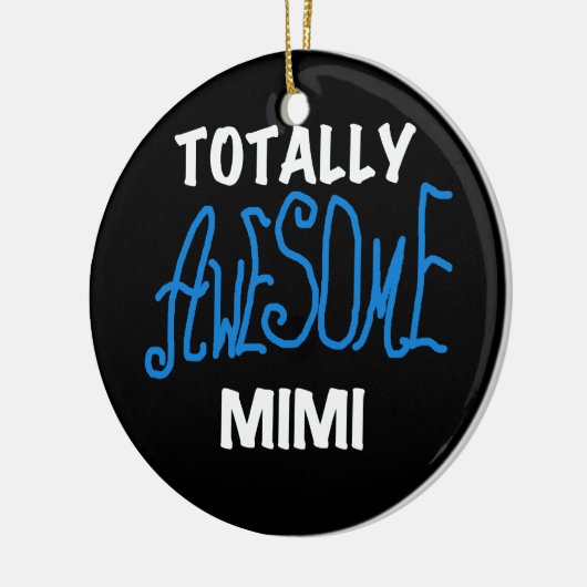 全く素晴らしいMimi青のTシャツおよびギフト セラミックオーナメント (左)