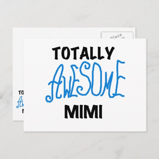 全く素晴らしいMimi青のTシャツおよびギフト ポストカード (正面/裏面)