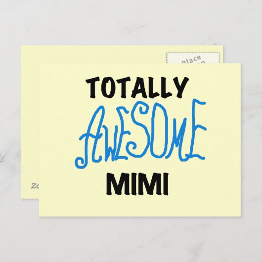 全く素晴らしいMimi青のTシャツおよびギフト ポストカード (正面/裏面)