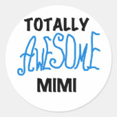 全く素晴らしいMimi青のTシャツおよびギフト ラウンドシール (正面)