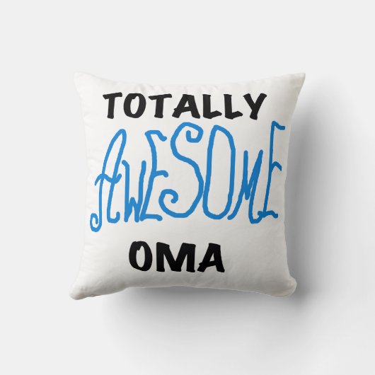 全く素晴らしいOmaの青いTシャツおよびギフト クッション (裏面)