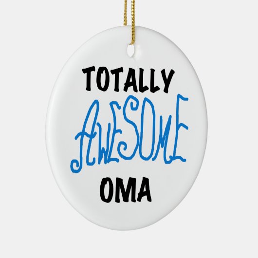 全く素晴らしいOmaの青いTシャツおよびギフト セラミックオーナメント (右)