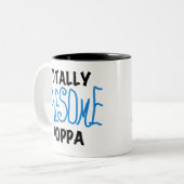 全く素晴らしいPoppaのTシャツおよびギフト ツートーンマグカップ (正面左)