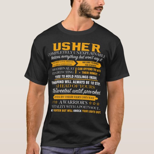 全く説明できないUSHER Tシャツ (正面)