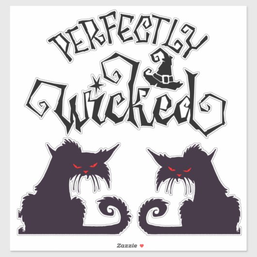 全く邪悪な黒猫 シール (シート)