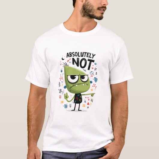 全く面白くない緑のエイリアンキャラクターギフト Tシャツ (正面)