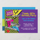 全く80年代のテーマのバースデーパーティ招待状 招待状 (正面/裏面)