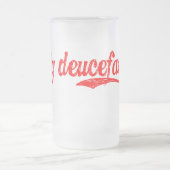 全くdeucefaced™!!! フロストグラスビールジョッキ (中央)