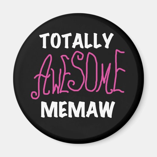 全くMemawの素晴らしいピンクのTシャツ マグネット (正面)