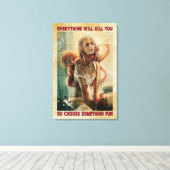 全てがあなたを殺すだろうタトゥーポスターキャンバス キャンバスプリント (インサイチュ (ウッドフロア))