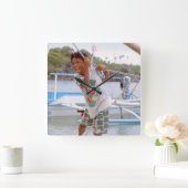 全てが丸まった。 スクエア壁時計 (ホーム)