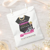 全てが夢だった| 90'sヒップホップピンク&金ゴールド フェイバーバッグ (クリップ留めされた状態)