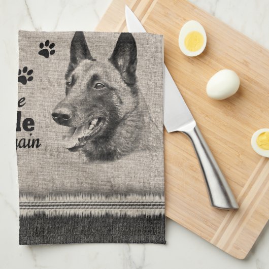 全てが失敗したベルギーマリノワアート引用文 キッチンタオル (四つ折り)