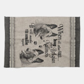 全てが失敗したベルギーマリノワアート引用文 キッチンタオル (横)