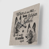 全てが失敗したベルギーマリノワアート引用文 スクエア壁時計 (傾斜)