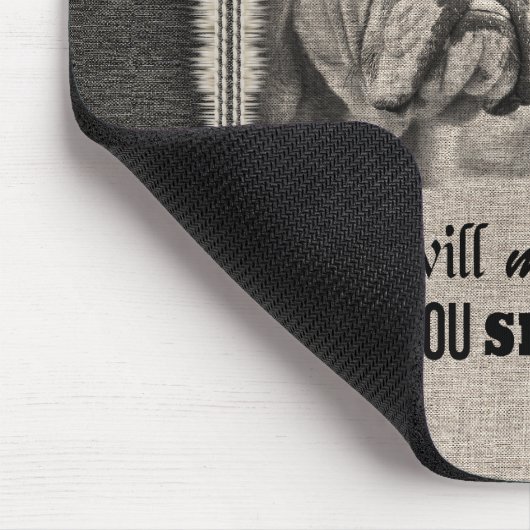 全てが失敗した場合の英語ブルドッグアート引用文 マウスパッド (コーナー)