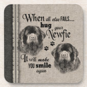 全てが失敗するニューファンドランダーアート引用文 コースター (正面)