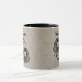 全てが失敗するニューファンドランダーアート引用文 マグカップ (中央)