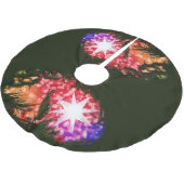 全てが明るいクリスマスツリーのスカート ブラッシュドポリエステルツリースカート (アングル)