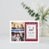 全てが落ち着いていない!クリスマスコラージュ2家族写真 シーズンポストカード (スタンド正面)