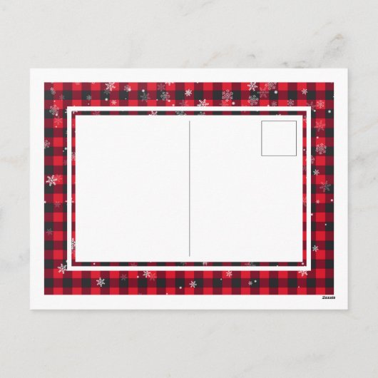 全てが落ち着いていない!クリスマスコラージュ2家族写真 シーズンポストカード (裏面)