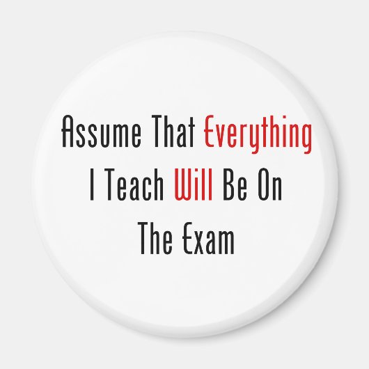 全てが試験に入ると仮定する マグネット (正面)