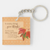 全てにおいて与え感謝してい1 Thes。5:18 キーホルダー (裏面)