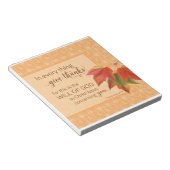 全てにおいて与え感謝してい1 Thes。5:18 ノートパッド (アングル)