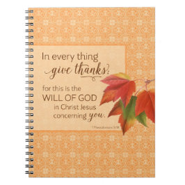 全てにおいて与え感謝してい1 Thes。5:18 ノートブック
