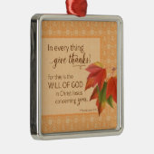 全てにおいて与え感謝してい1 Thes。5:18 メタルオーナメント (右)