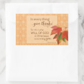 全てにおいて与え感謝してい1 Thes。5:18 長方形シール (バッグ)