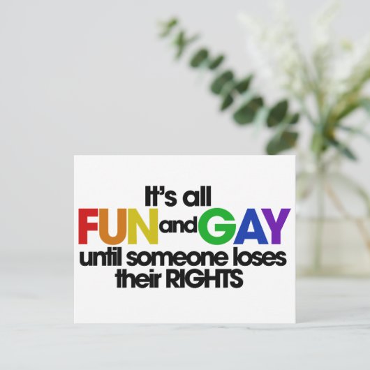 全てのおもしろいとゲイの権利だ ポストカード (スタンド正面)