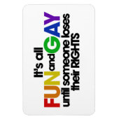 全てのおもしろいとゲイの権利だ マグネット (縦)