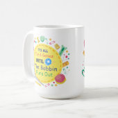 全てのおもしろいとゲームがボビンアウトに走なる コーヒーマグカップ (正面左)