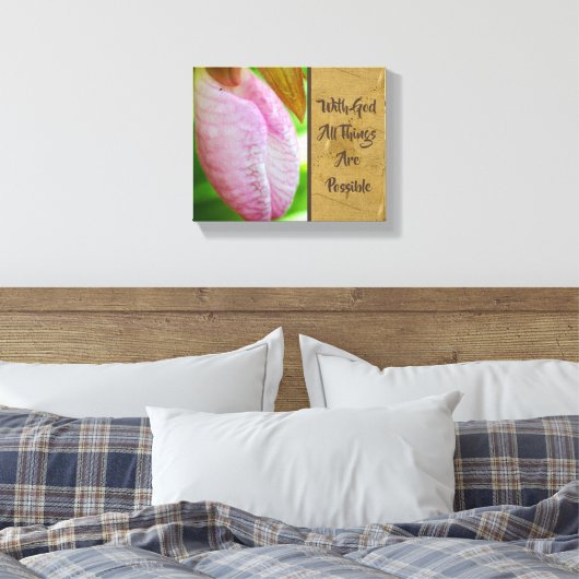 全てのことを可能に感動的して キャンバスプリント (インサイチュ (寝室))