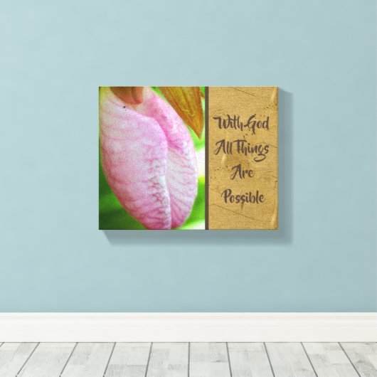全てのことを可能に感動的して キャンバスプリント (インサイチュ (ウッドフロア))