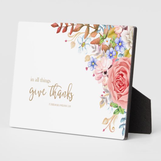 全てのこと与えで感謝してい- 1 These.5:18 フォトプラーク (側面)