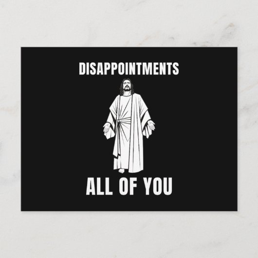 全てのイエスの皮肉なユーモアを失望させる シーズンポストカード (正面)