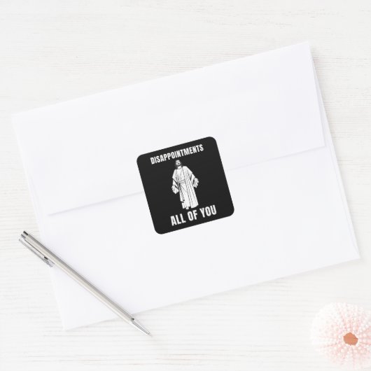 全てのイエスの皮肉なユーモアを失望させる スクエアシール (封筒)