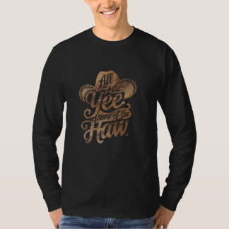 全てのイエノンスハウカントリーのカウボーイカウグ Tシャツ