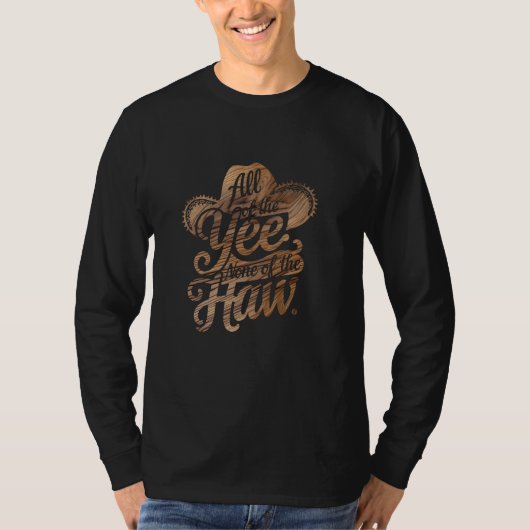 全てのイエノンスハウカントリーのカウボーイカウグ Tシャツ (正面)