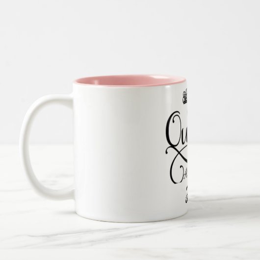 全てのクイーン生まれは二音のコー威厳があるヒーのマグカップに入っている ツートーンマグカップ (左)