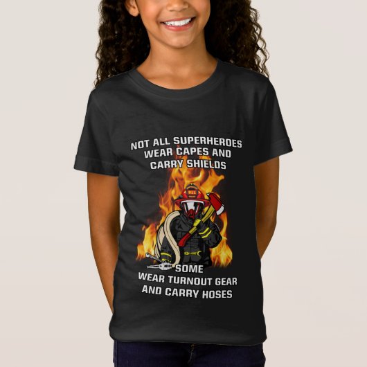 全てのスーパーヒーローではない…消防士 Tシャツ (正面)