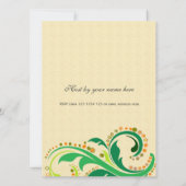全てのパーティーに最適な花柄招待状　渦巻く花 招待状 (裏面)