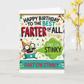 全てのファーター最高のに対するハッピーバースデー カード (黄色い花)