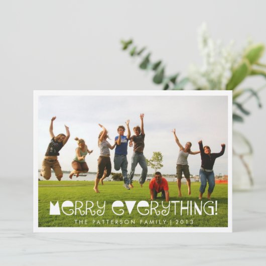 全てのメリーおもしろいの祝日の挨拶写真カード シーズンカード (スタンド正面)