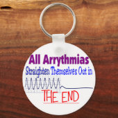 全ての不整脈はENDをストレートにする キーホルダー (正面)